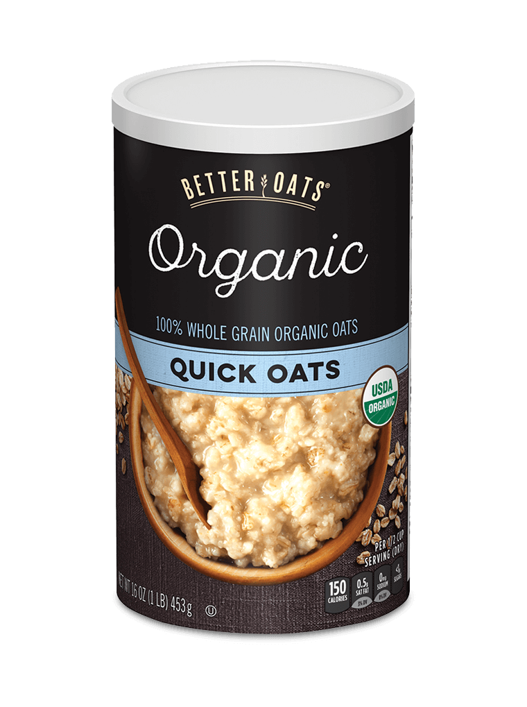 Better Oats Organic Quick Oats Instant Oatmeal tub image