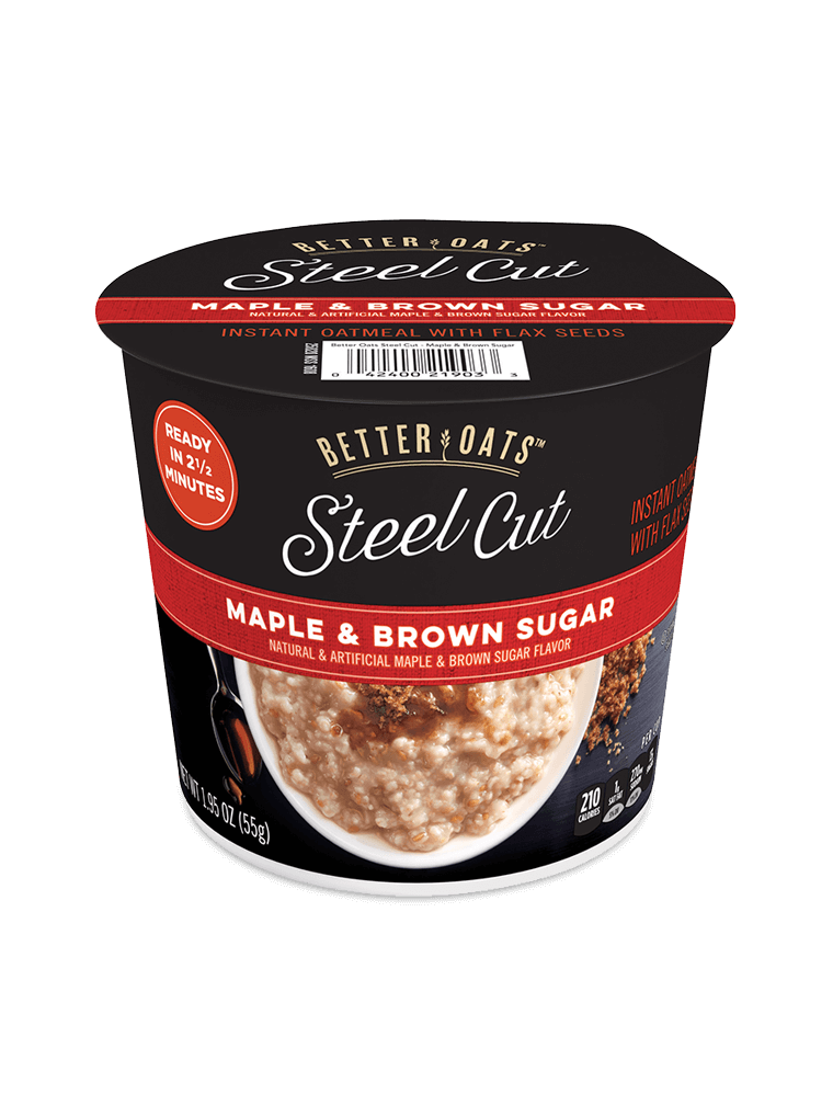 Better Oats Steel Cut Maple & Brown Sugar Instant Oatmeal cup image
